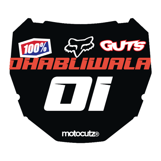 CUSTOM ODI NUMBER PLATE DECAL