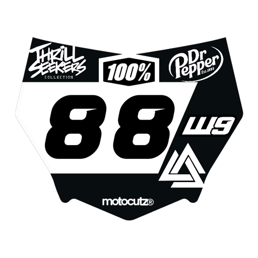CUSTOM MOTOCUTZ FRONT PLATE DECAL