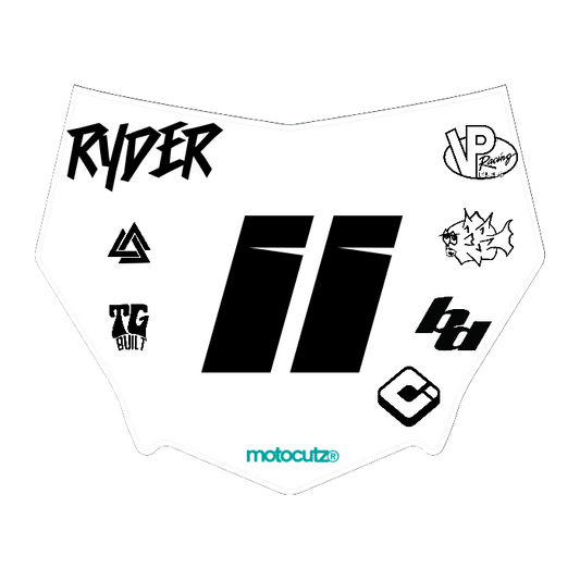 CUSTOM MOTOCUTZ FRONT PLATE DECAL