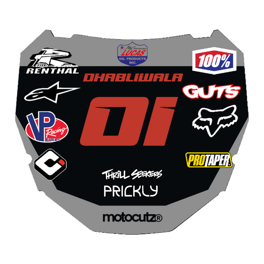 CUSTOM ODI NUMBER PLATE DECAL