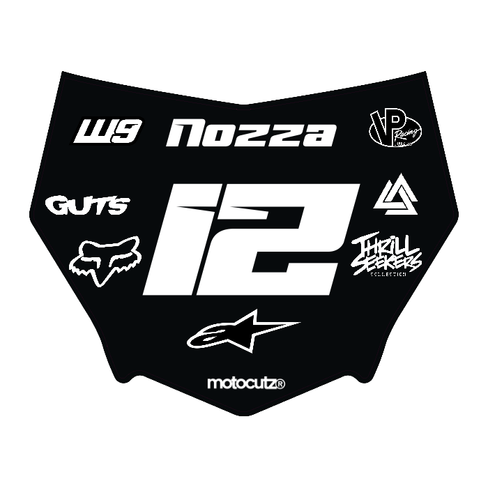 CUSTOM MOTOCUTZ FRONT PLATE DECAL