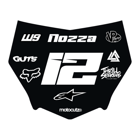 CUSTOM MOTOCUTZ FRONT PLATE DECAL
