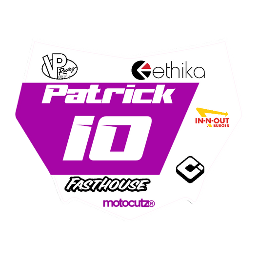 CUSTOM MOTOCUTZ FRONT PLATE DECAL