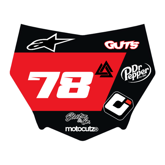 CUSTOM MOTOCUTZ FRONT PLATE DECAL