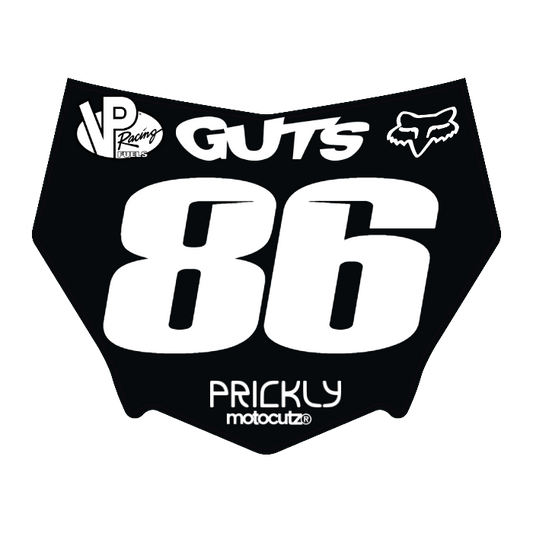 CUSTOM MOTOCUTZ FRONT PLATE DECAL