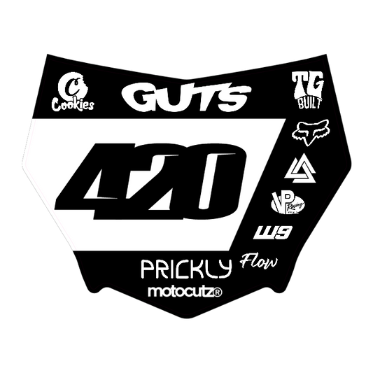CUSTOM MOTOCUTZ FRONT PLATE DECAL