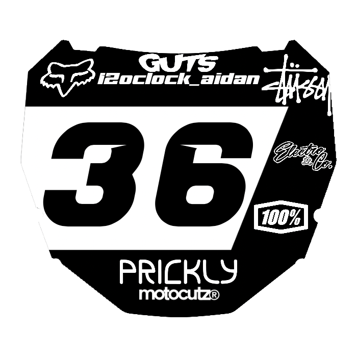 CUSTOM ODI NUMBER PLATE DECAL