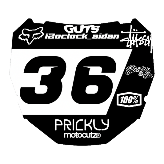 CUSTOM ODI NUMBER PLATE DECAL