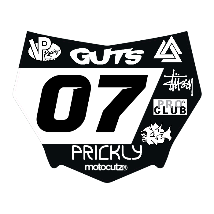 CUSTOM MOTOCUTZ FRONT PLATE DECAL
