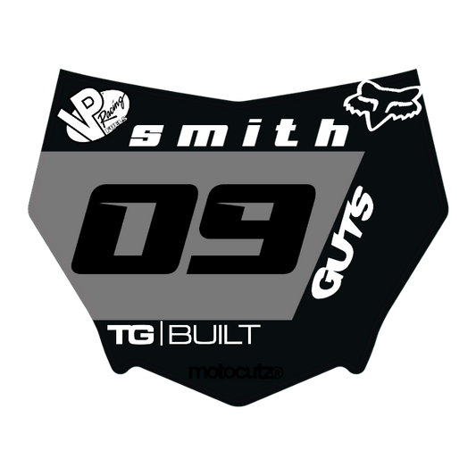CUSTOM MOTOCUTZ FRONT PLATE DECAL