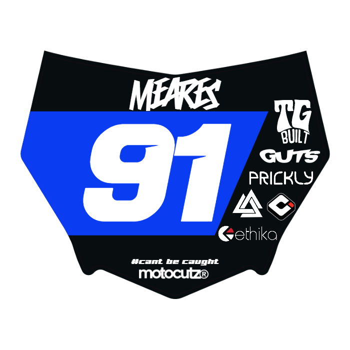 CUSTOM MOTOCUTZ FRONT PLATE DECAL