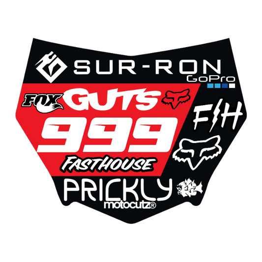 CUSTOM MOTOCUTZ FRONT PLATE DECAL