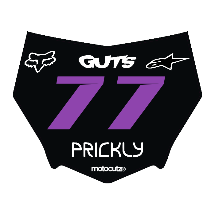 CUSTOM MOTOCUTZ FRONT PLATE DECAL