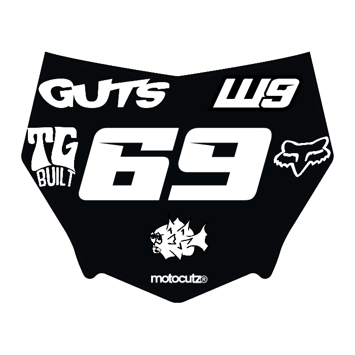 CUSTOM MOTOCUTZ FRONT PLATE DECAL