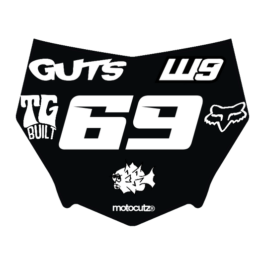 CUSTOM MOTOCUTZ FRONT PLATE DECAL