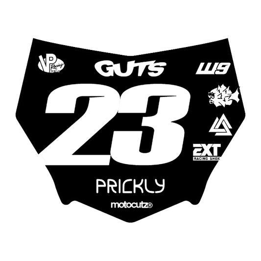 CUSTOM MOTOCUTZ FRONT PLATE DECAL
