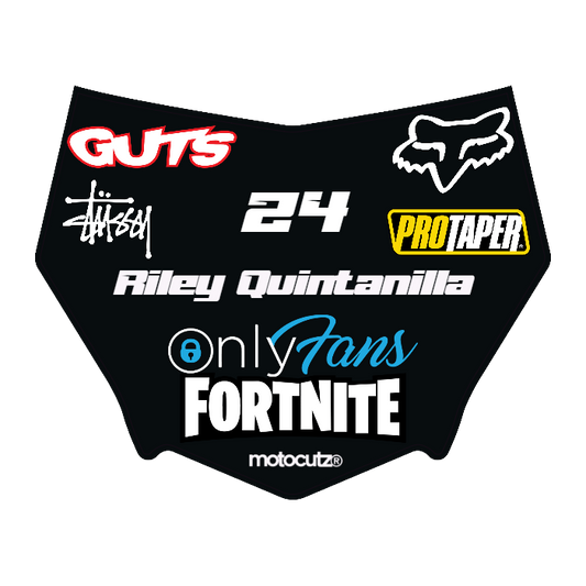 CUSTOM MOTOCUTZ FRONT PLATE DECAL