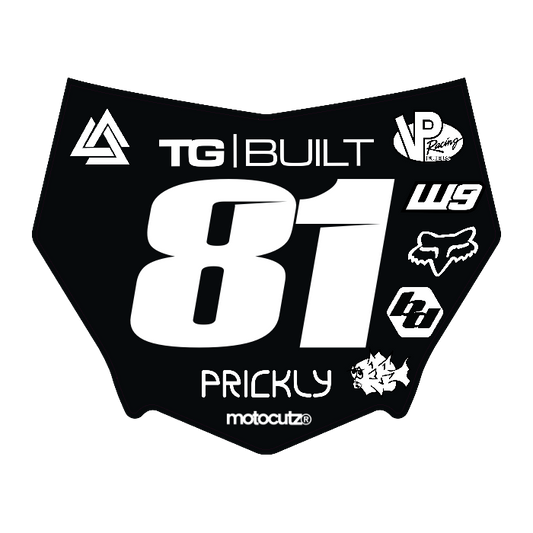 CUSTOM MOTOCUTZ FRONT PLATE DECAL