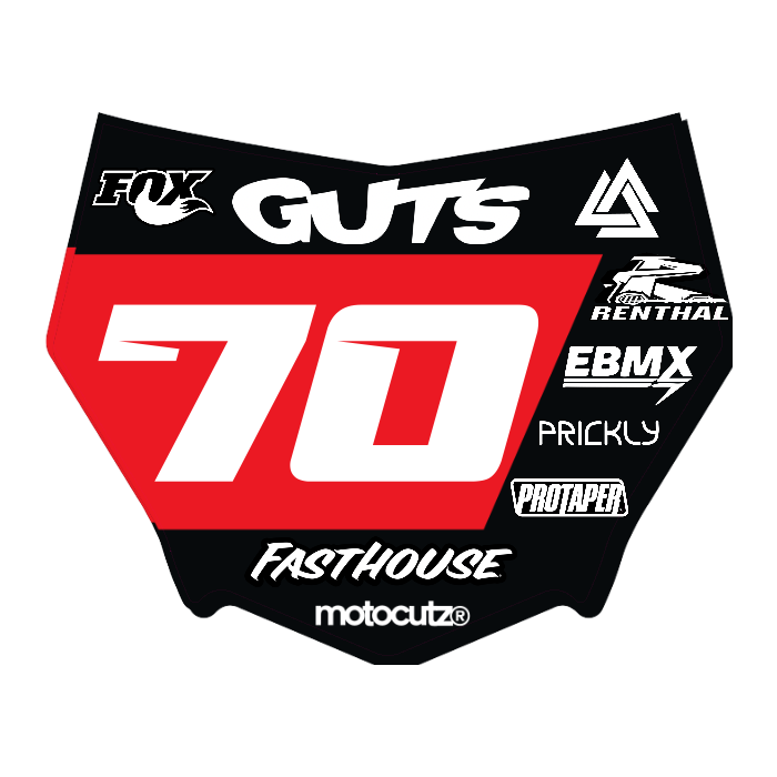CUSTOM MOTOCUTZ FRONT PLATE DECAL