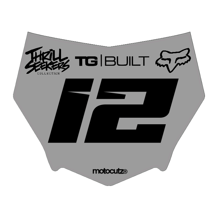 CUSTOM MOTOCUTZ FRONT PLATE DECAL