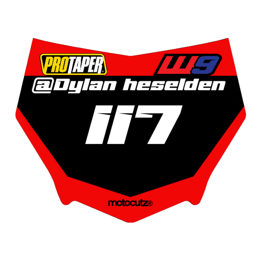 CUSTOM MOTOCUTZ FRONT PLATE DECAL