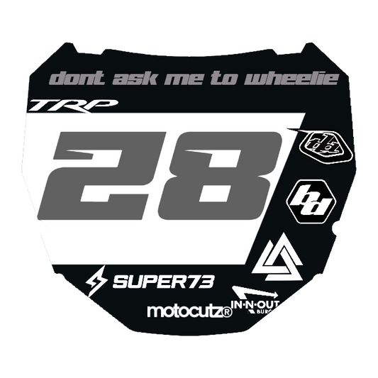 CUSTOM ODI NUMBER PLATE DECAL