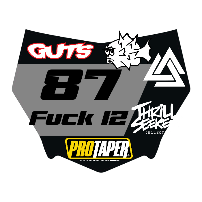 CUSTOM MOTOCUTZ FRONT PLATE DECAL