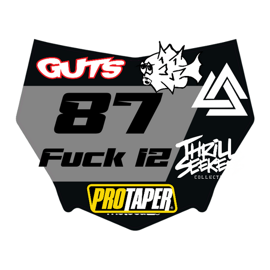 CUSTOM MOTOCUTZ FRONT PLATE DECAL