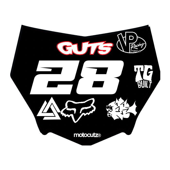 CUSTOM MOTOCUTZ FRONT PLATE DECAL