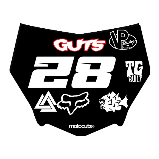 CUSTOM MOTOCUTZ FRONT PLATE DECAL