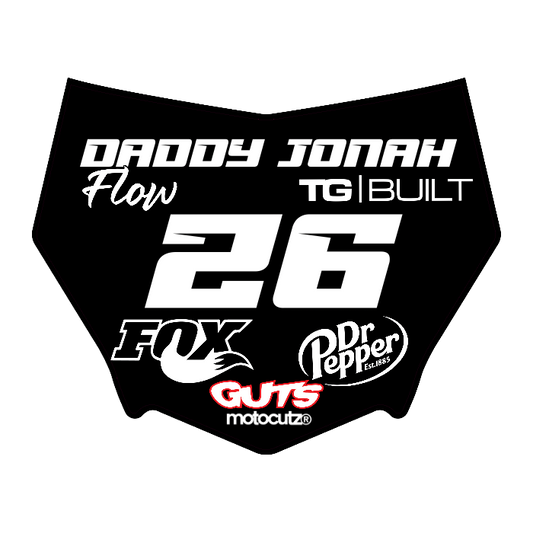 CUSTOM MOTOCUTZ FRONT PLATE DECAL