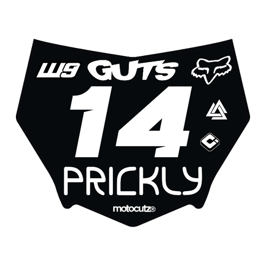 CUSTOM MOTOCUTZ FRONT PLATE DECAL