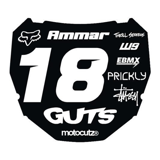 CUSTOM ODI NUMBER PLATE DECAL