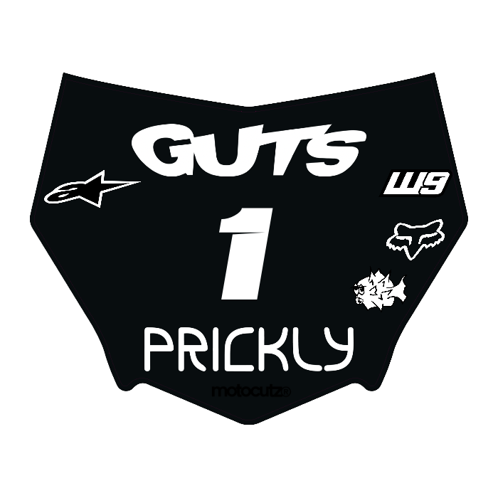 CUSTOM MOTOCUTZ FRONT PLATE DECAL