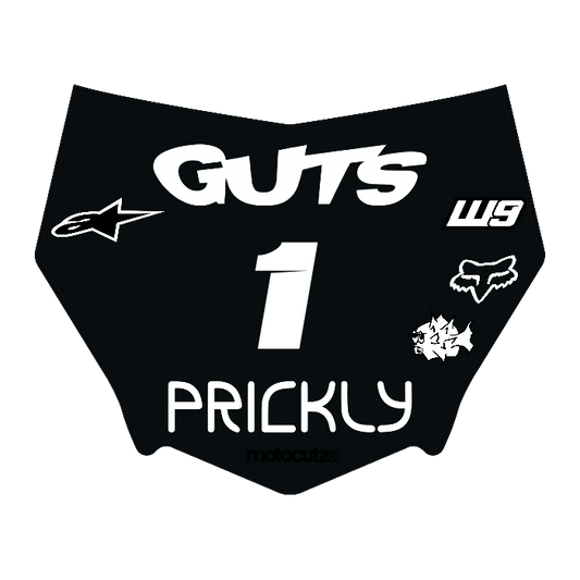 CUSTOM MOTOCUTZ FRONT PLATE DECAL