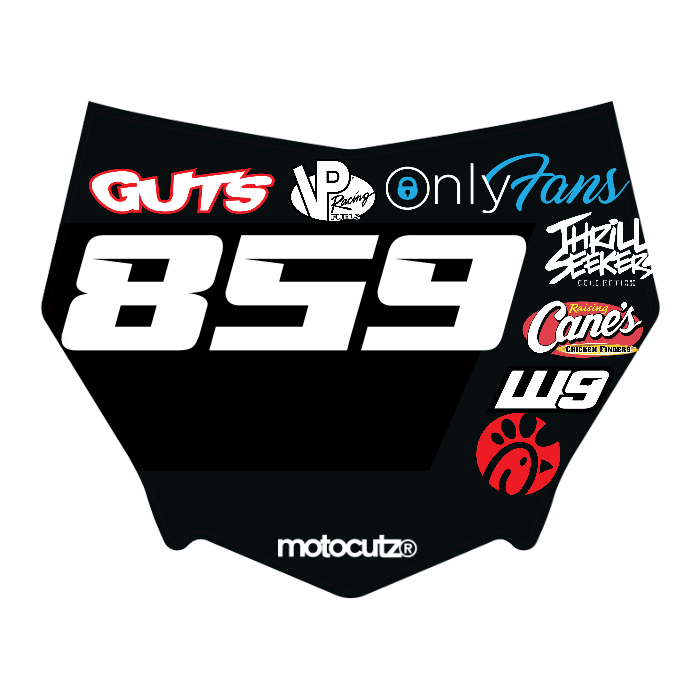 CUSTOM MOTOCUTZ FRONT PLATE DECAL