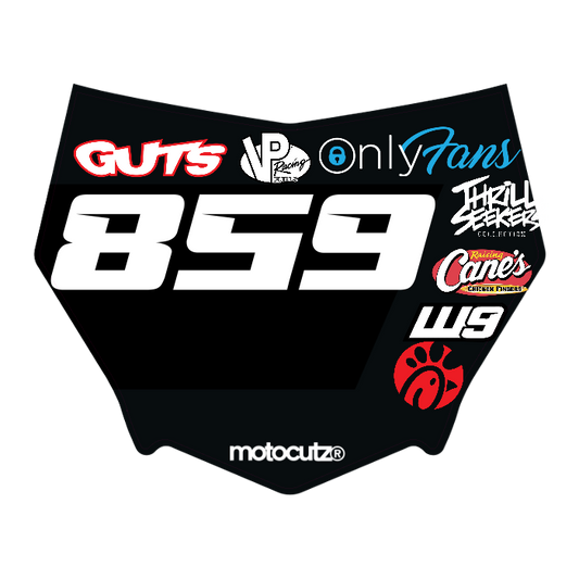 CUSTOM MOTOCUTZ FRONT PLATE DECAL