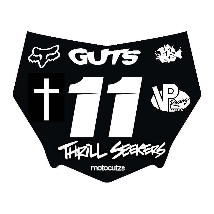 CUSTOM MOTOCUTZ FRONT PLATE DECAL