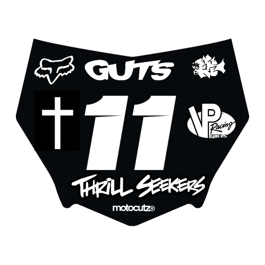 CUSTOM MOTOCUTZ FRONT PLATE DECAL