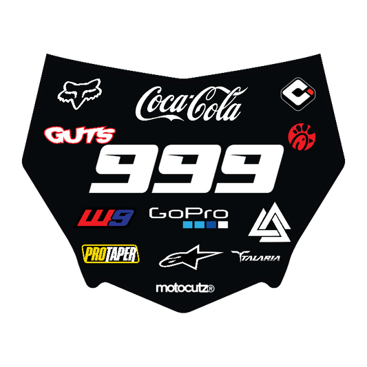 CUSTOM MOTOCUTZ FRONT PLATE DECAL