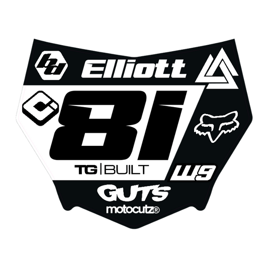 CUSTOM MOTOCUTZ FRONT PLATE DECAL