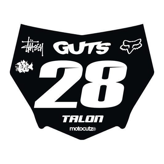 CUSTOM MOTOCUTZ FRONT PLATE DECAL