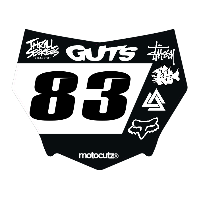 CUSTOM MOTOCUTZ FRONT PLATE DECAL