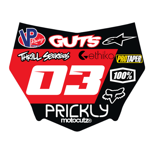 CUSTOM MOTOCUTZ FRONT PLATE DECAL