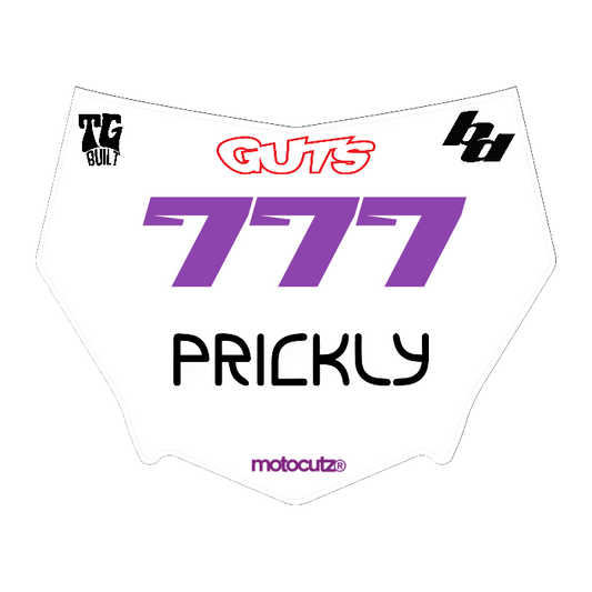 CUSTOM MOTOCUTZ FRONT PLATE DECAL