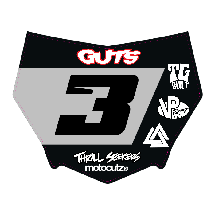 CUSTOM MOTOCUTZ FRONT PLATE DECAL