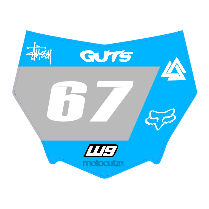 CUSTOM MOTOCUTZ FRONT PLATE DECAL