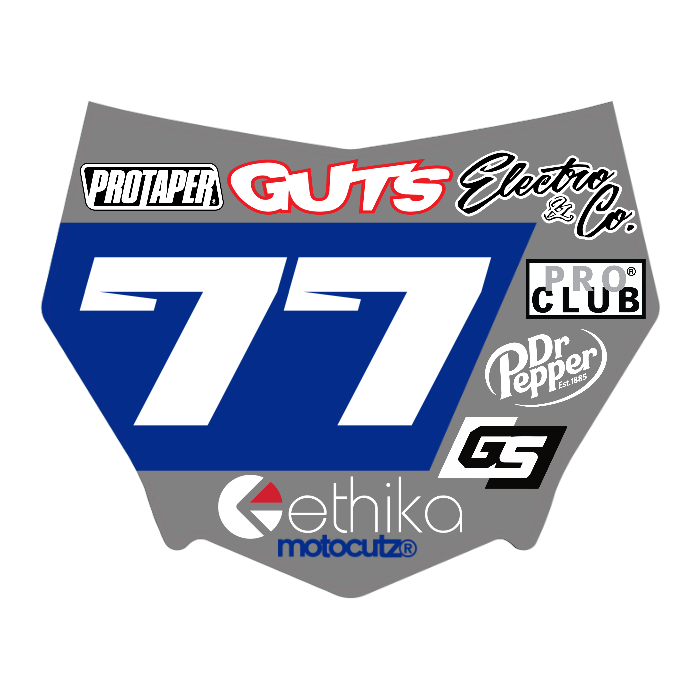 CUSTOM MOTOCUTZ FRONT PLATE DECAL