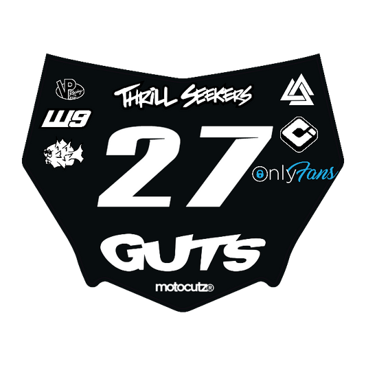 CUSTOM MOTOCUTZ FRONT PLATE DECAL