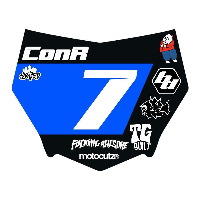 CUSTOM MOTOCUTZ FRONT PLATE DECAL